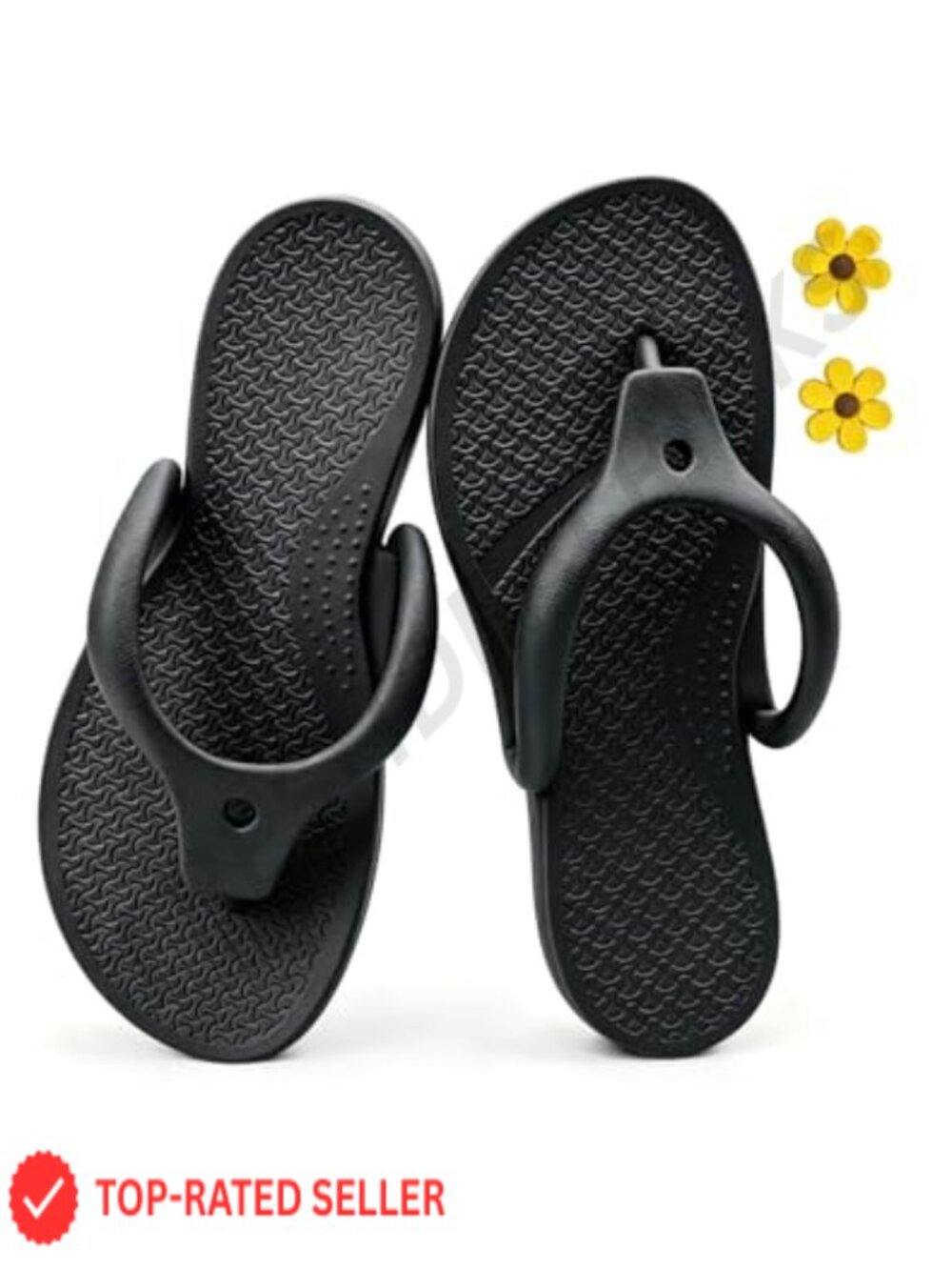 Customizable Flip Flops with Charm Holes, Non-Slip EVA, Foldable Travel Sandals